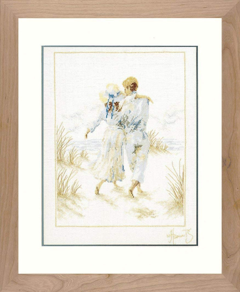 Lanarte Romance Linen Counted Cross Stitch Kit, 19.600000000000001 x 1.4 x 1 cm, Multi-Colour