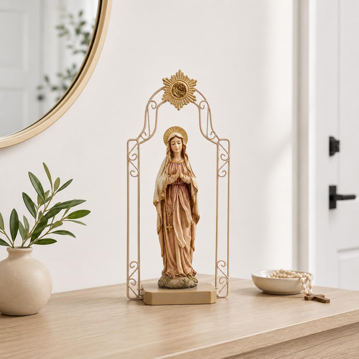 Comfy Hour The Story of Jesus Nativity Scene Collection 11" Religious Praying Virgin Mary Statue, The Blessed Mother of The Immaculate Concepcion Home Madonna Figurine, Polyresin