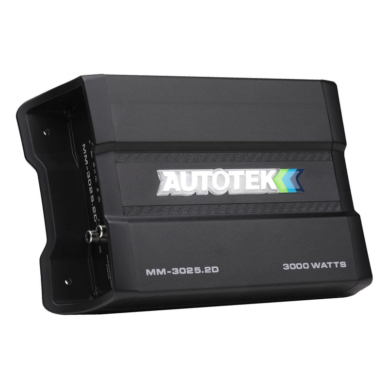 Autotek MM-3025.2D Mean Machine 3000 Watt Amplifier, Compact Bridgeable, 2 Channel Amplifier