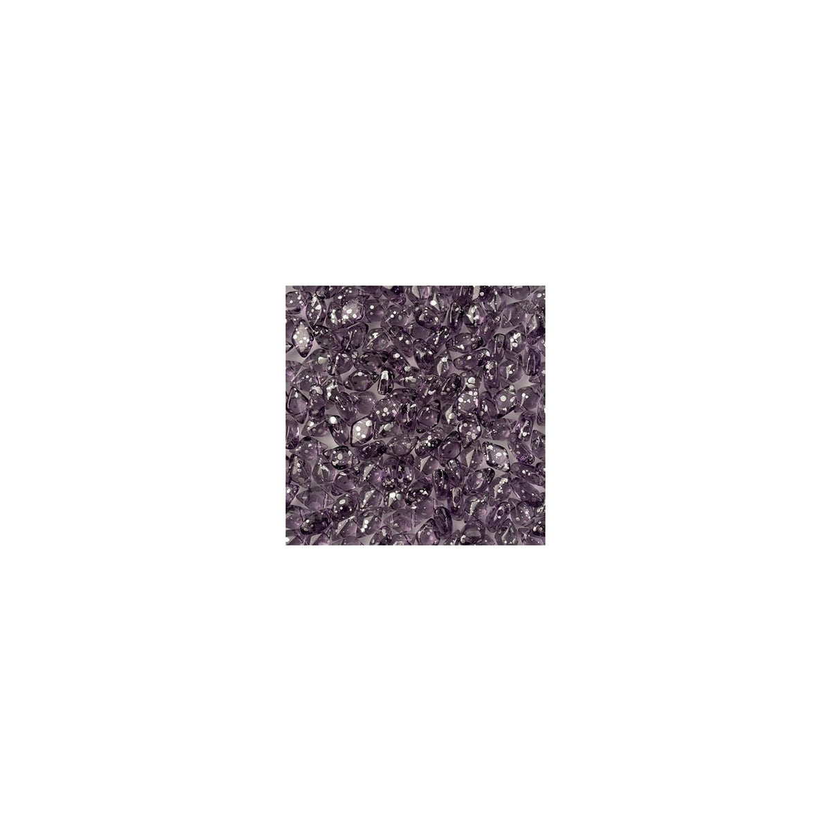 John Bead Craft Bead, Amethyst Silver Splash