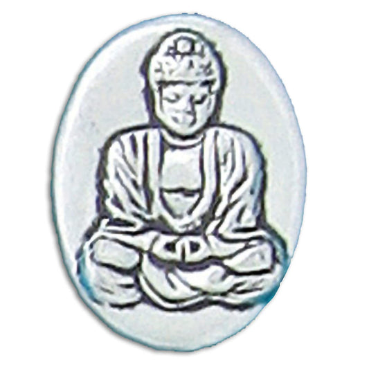 Basic Spirit Buddha / Shanti Pocket Token (Coin) Handcrafted Pewter Home Lead-Free CN-7