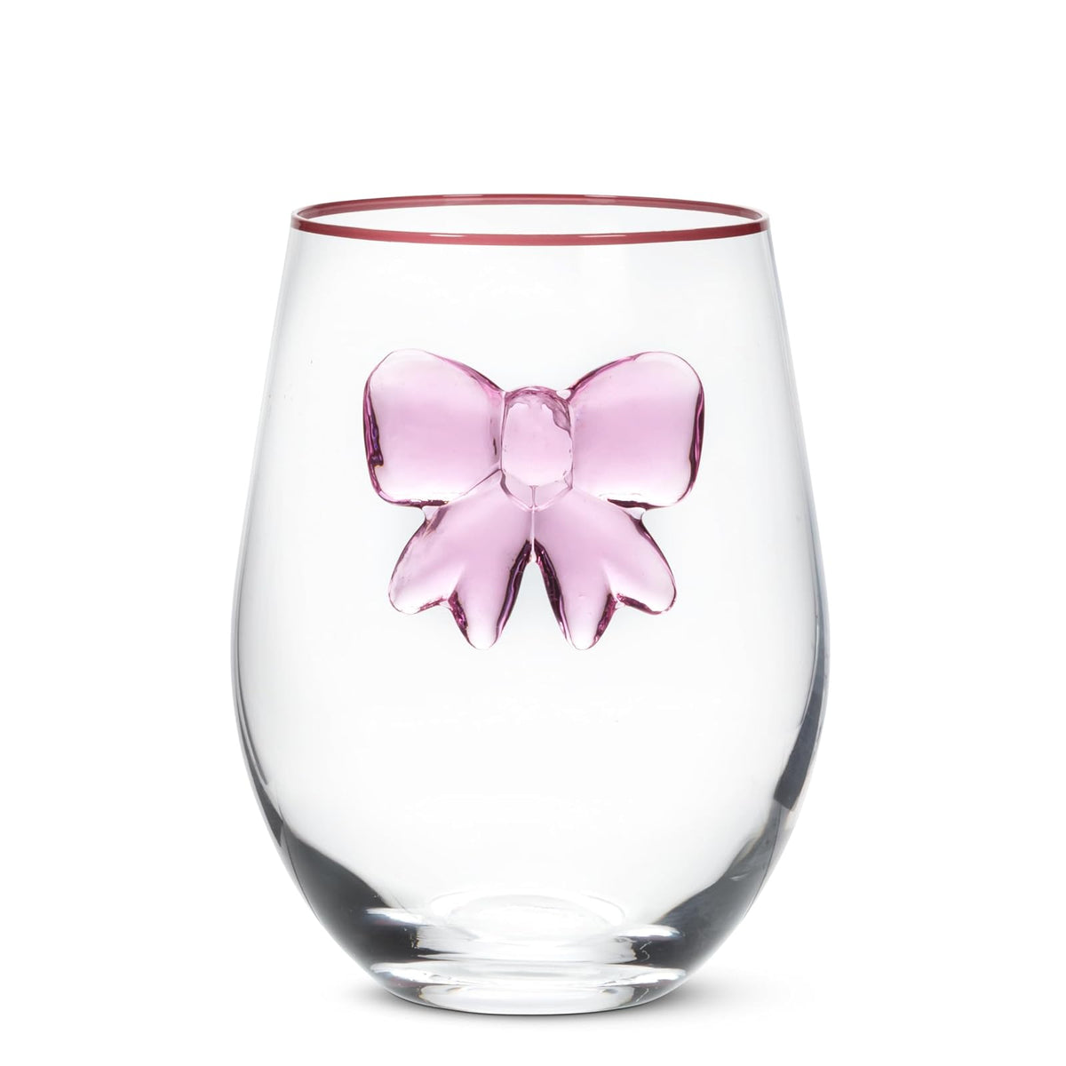 Abbott Collection Drinking Cup, 18 Ounces, Clear/Pink