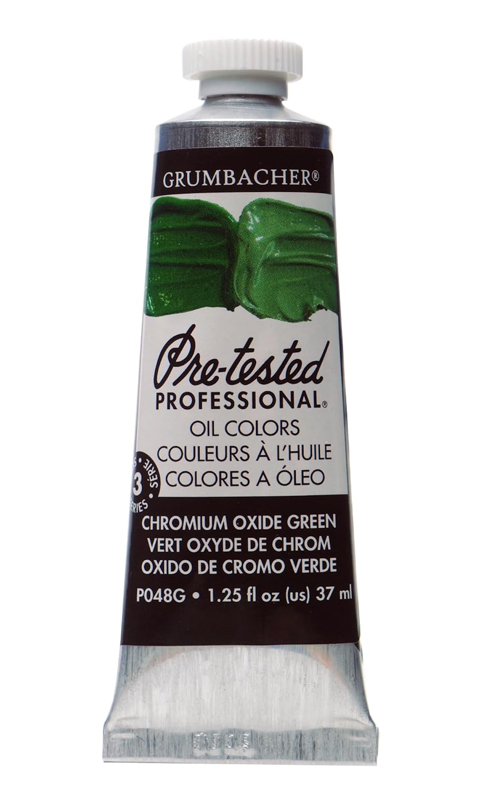 Grumbacher Pre-Tested Oil Paint, 37ml/1.25 Ounce, Chrome Oxide Green (Opaque) (P048G)