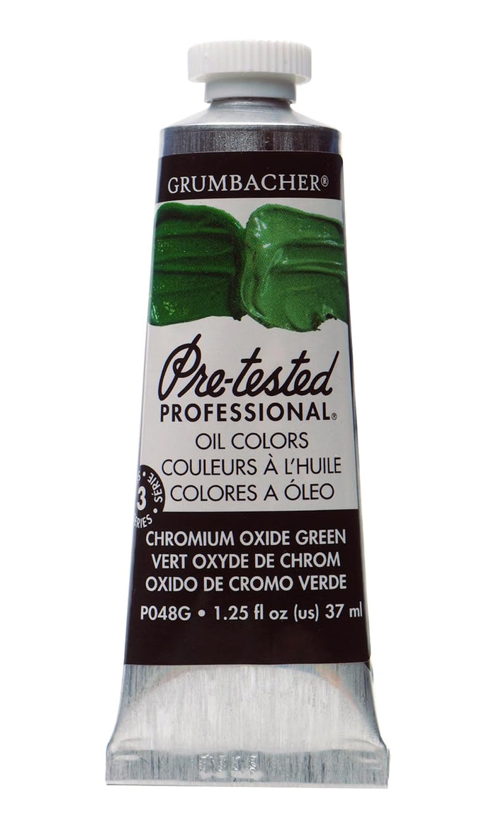Grumbacher Pre-Tested Oil Paint, 37ml/1.25 Ounce, Chrome Oxide Green (Opaque) (P048G)