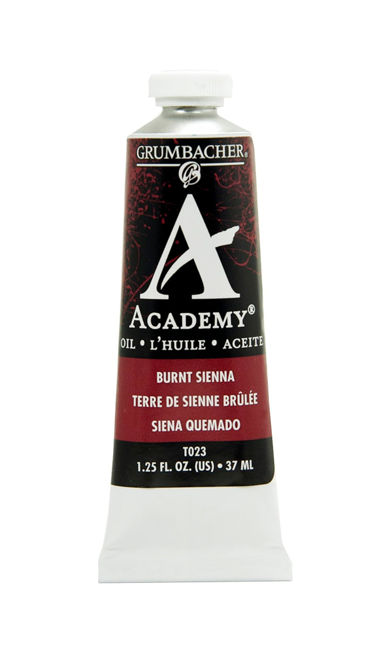 Grumbacher Academy Oil Paint, 37 ml/1.25 oz, Burnt Sienna