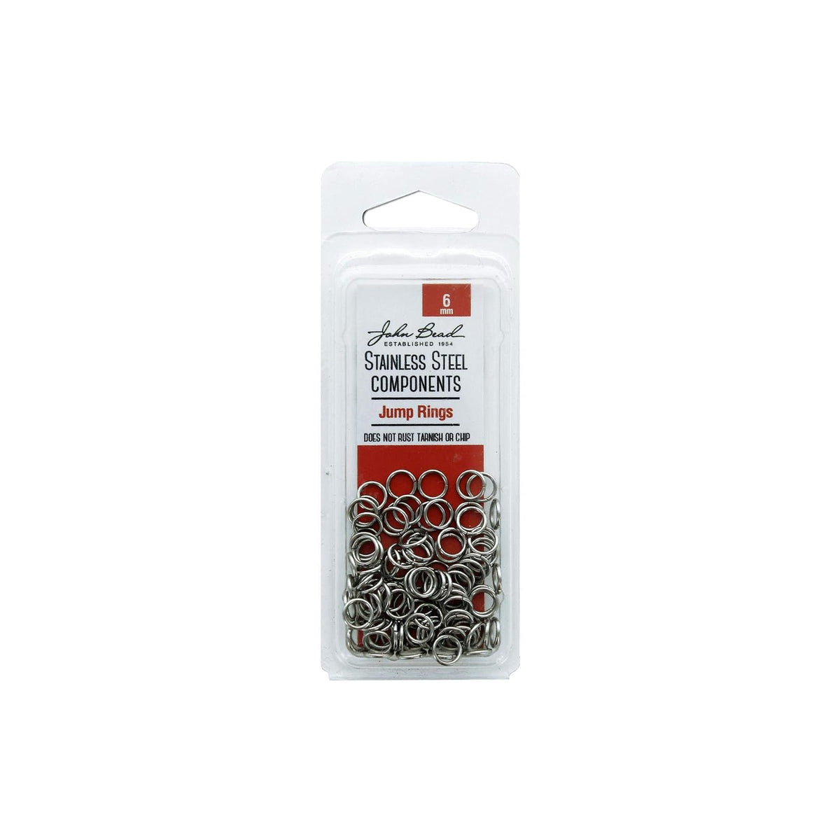John Bead Jewelry Finding, 6mm, Silver