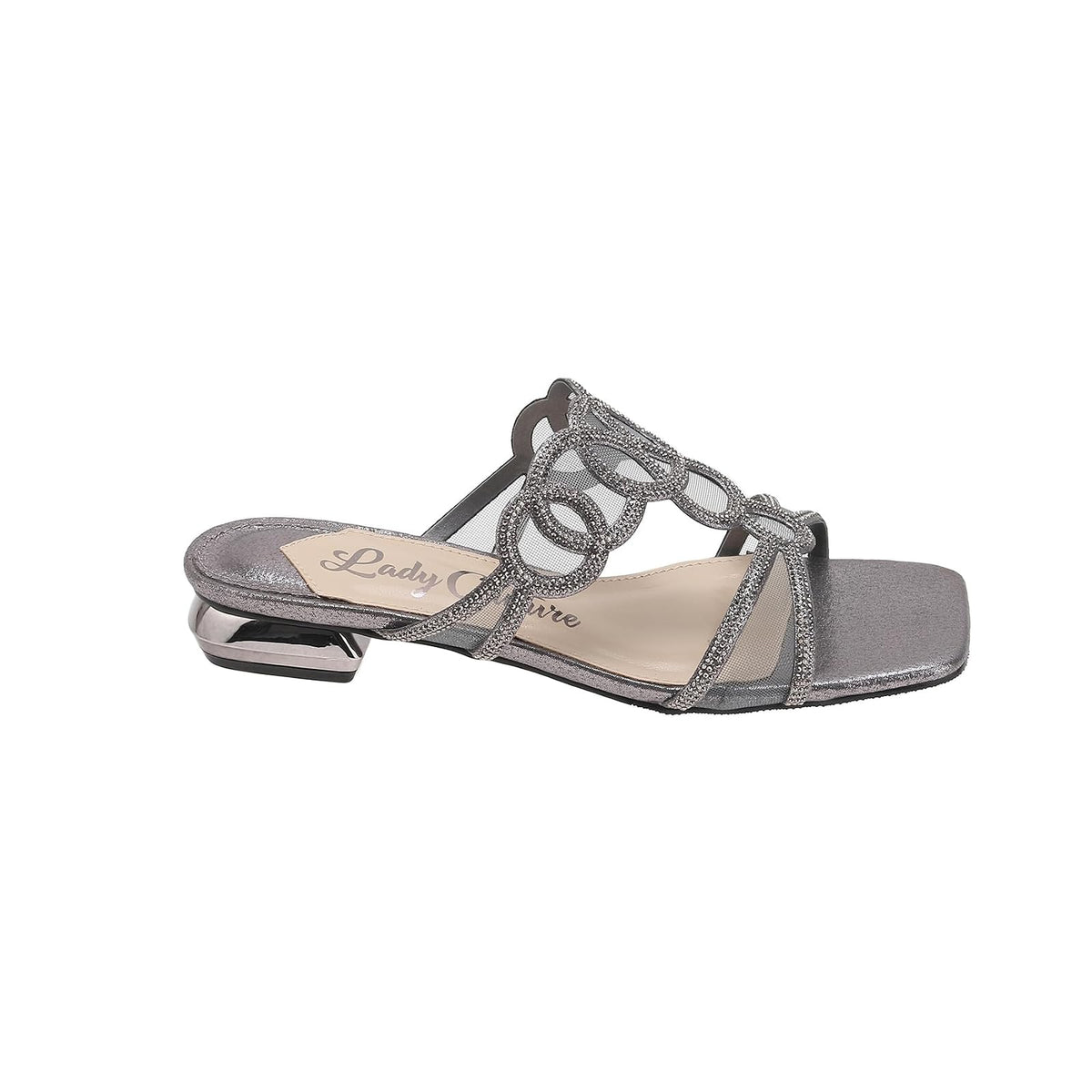 Lady Couture Sandal, 8, Pewter