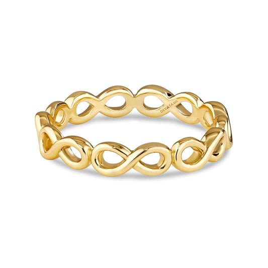 DEVATA Ring, 7, Gold Plated/Infinity Eternity LVR8231