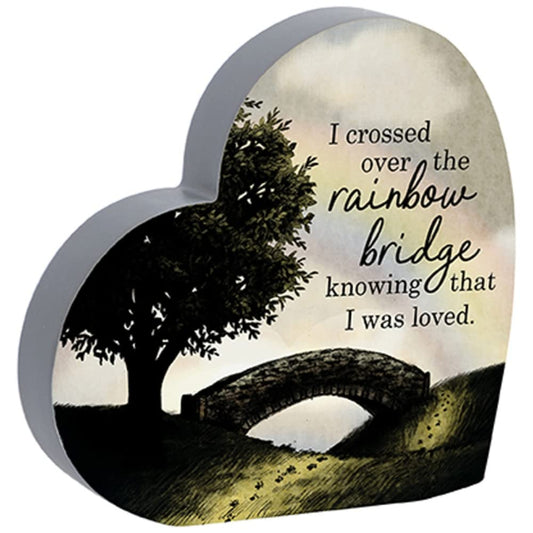 Carson Home 11664 Rainbow Bridge Heart Sitter, 6-inch Height