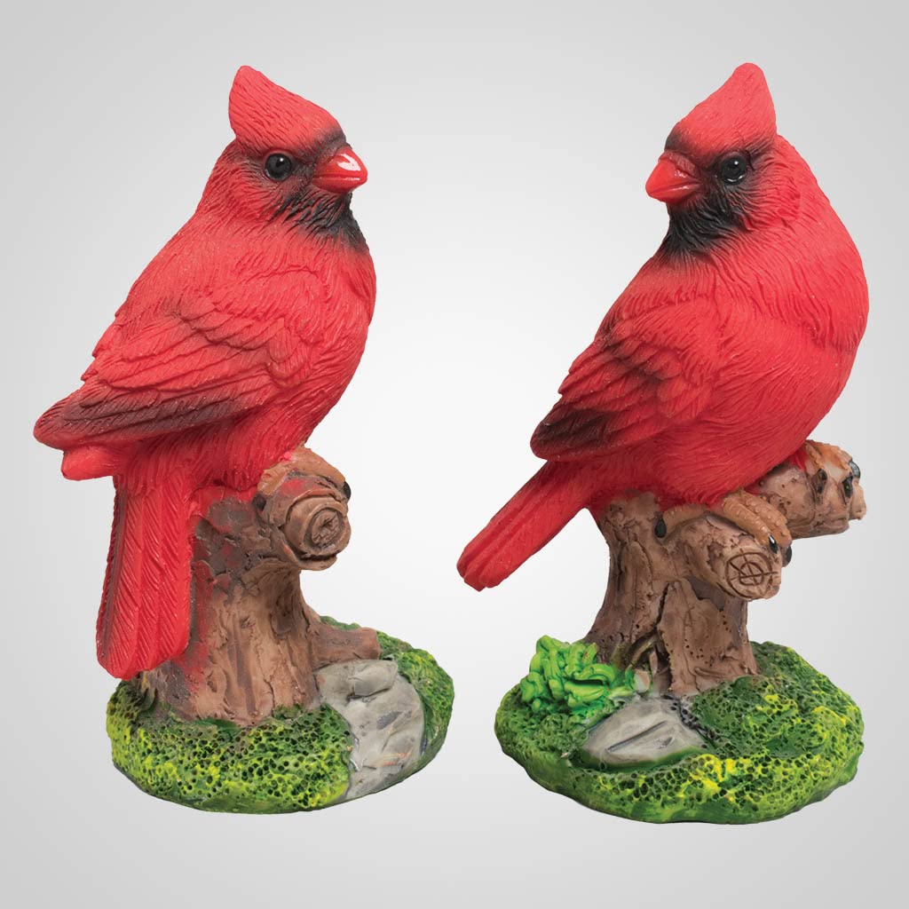 Lipco 63382 Small Perched Cardinal Figurine, Set of 2