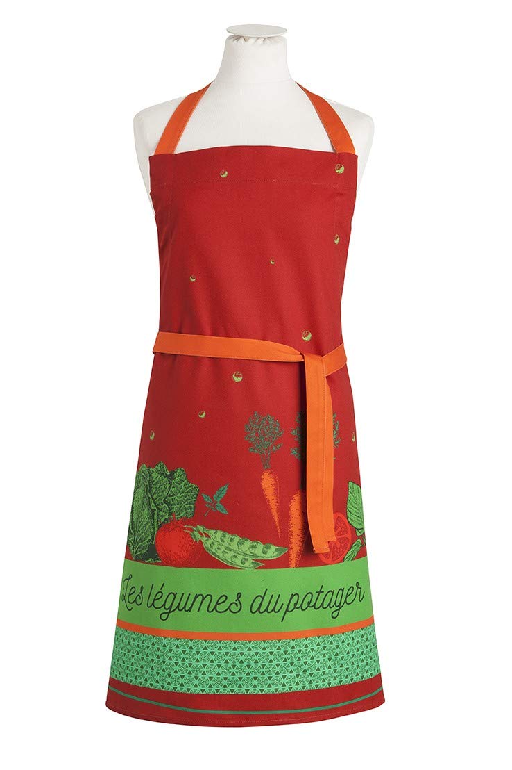 Coucke Vegetable Apron, Cotton, Orange, 85 x 76 cm