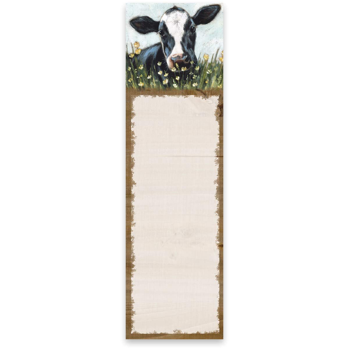 Primitives by Kathy, 105436, Cow List Notepad with Magnetic Backing, Easter, 9.50-inch Height