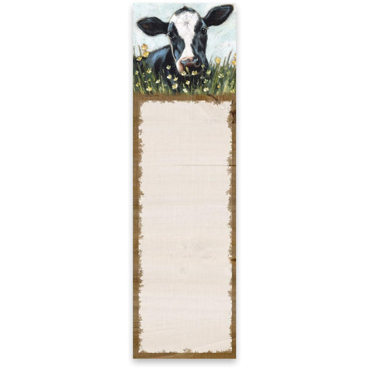 Primitives by Kathy, 105436, Cow List Notepad with Magnetic Backing, Easter, 9.50-inch Height
