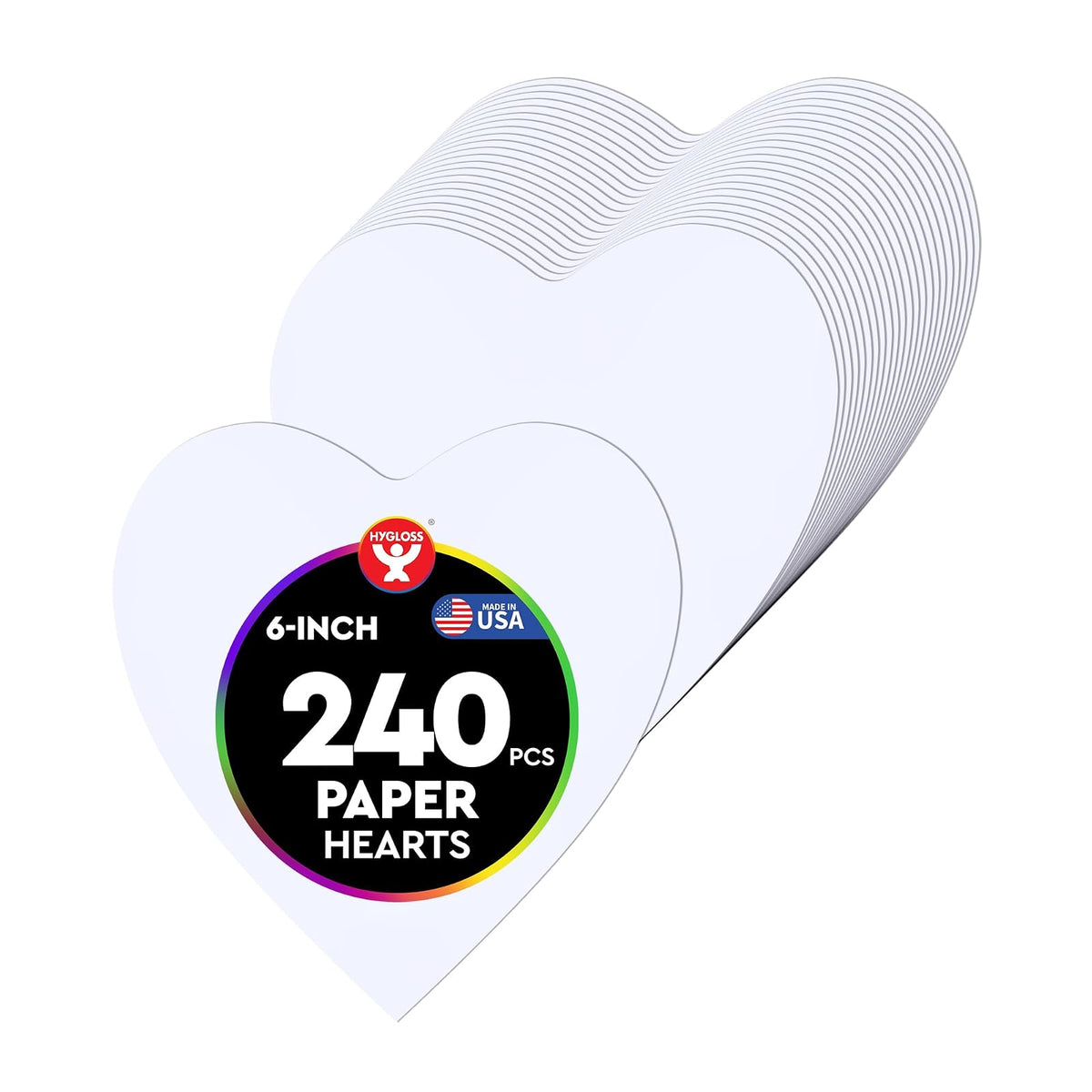 Hygloss Decorative Cutout, 240 Pcs, White