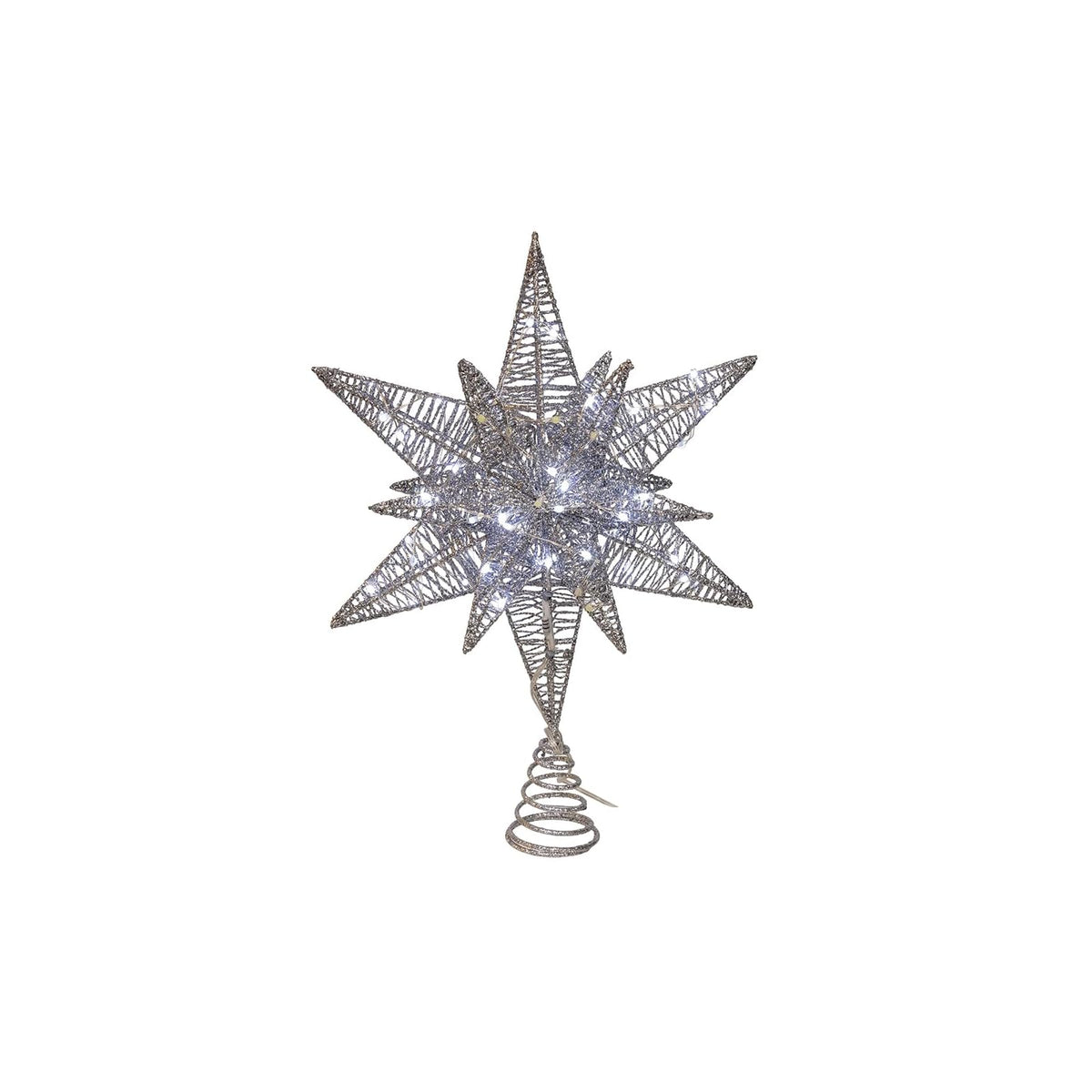 Kurt S. Adler Tree Topper, 15", Silver