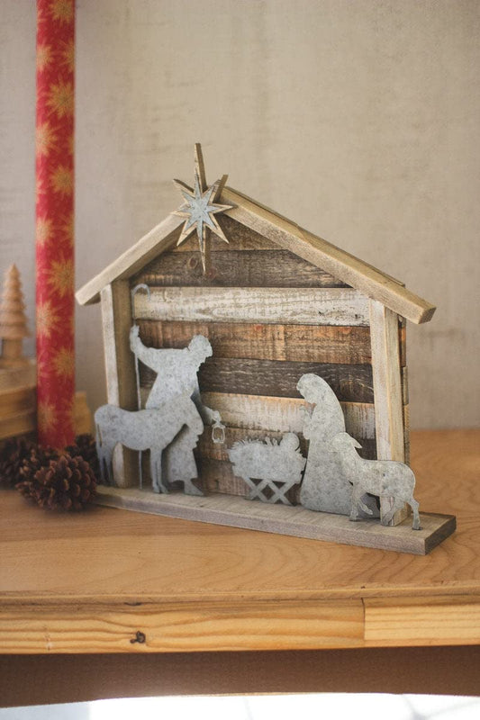 GwG Outlet Wood/Metal Nativity Scene N/A N/A
