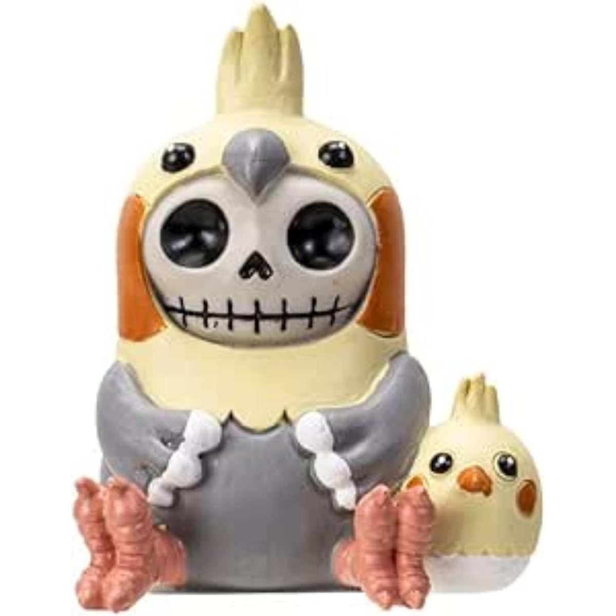 Furrybones Figurine, 2.75" X 3.38" X 3", Yellow and Gray