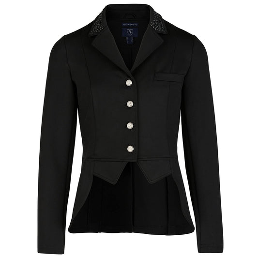 HORZE Carla Women's Equestrian Classic Four-Button Competition Horse Show Jacket - Black - 6