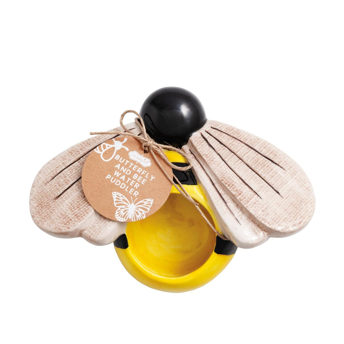 Mud Pie Vase, 6 1/4" x 4 3/4", Yellow