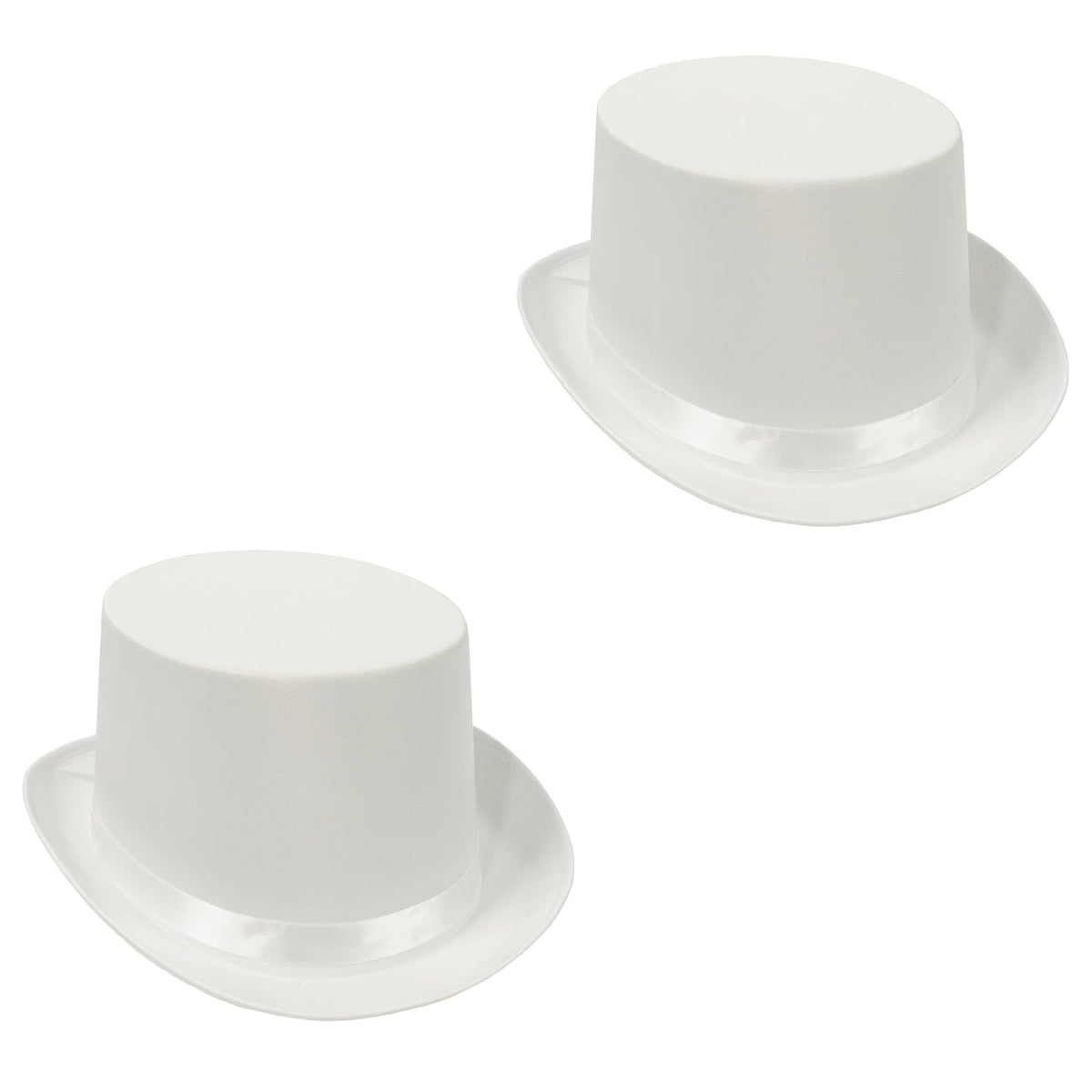 Beistle Bristle S60839-WAZ2 Satin Sleek Top Hats 2 Piece, OSFM, White