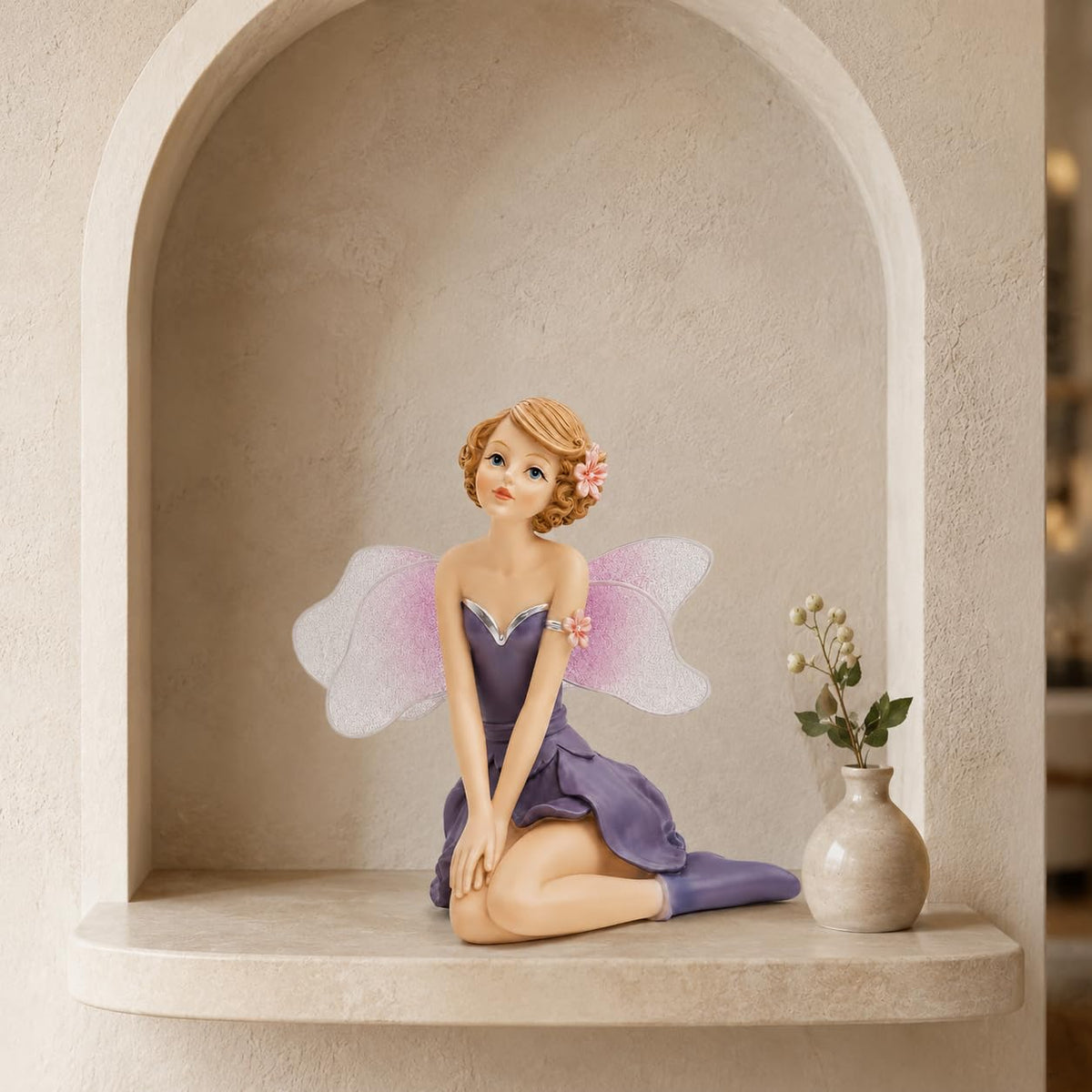 Comfy Hour Figurine, Lavender, Whimsical