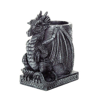 Pacific Trading Giftware PTC 4.5 Inch Medieval Dragon Statue Figurine Desk Top Utility Holder