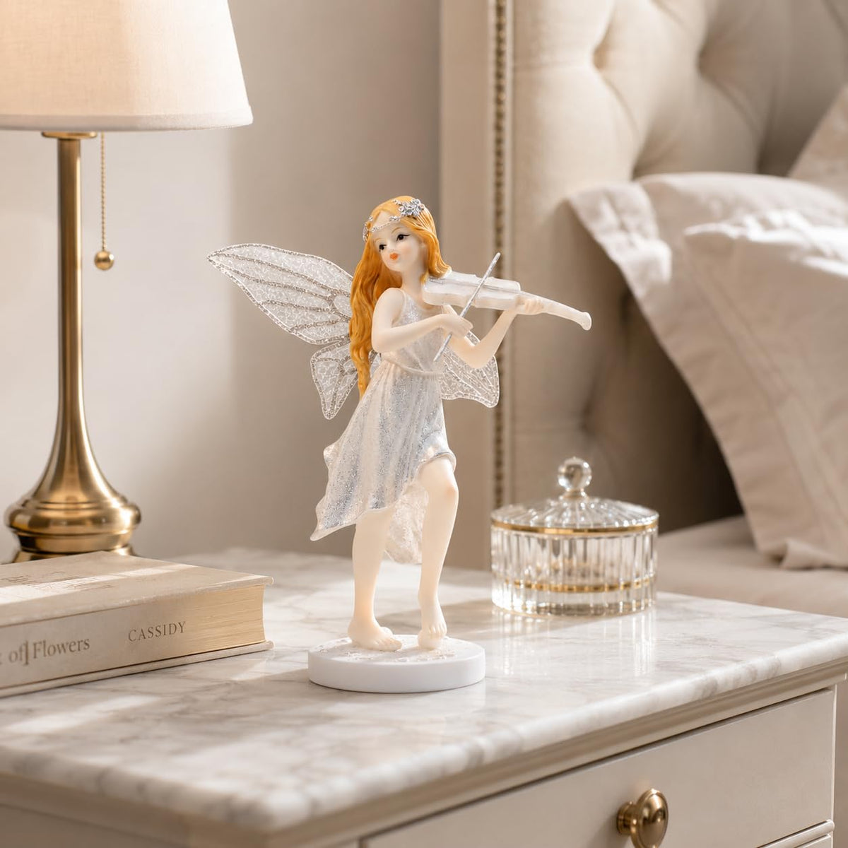 Comfy Hour Figurine, 8.3", White, Black, Blue, Orange, Brown