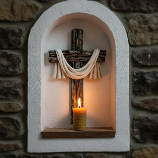 Comfy Hour 13 Inch Cross for Wall, Rustic Wall Cross Decor