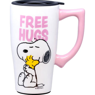 Spoontiques Drinking Cup, 18 Ounces, Snoopy Free Hugs