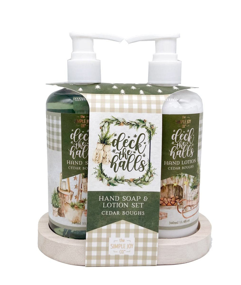 Giftcraft Hand Soap and Lotion with Wood Tray, Set of 3