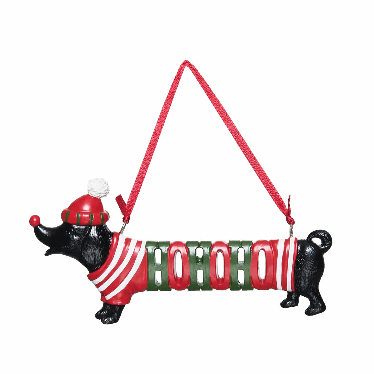 GALLERIE II Hanging Ornament, 2.36"H x 0.39"L(Depth) x 4.92"W, Red