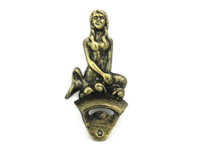 Hampton Iron Antique Gold Cast Bottle Opener