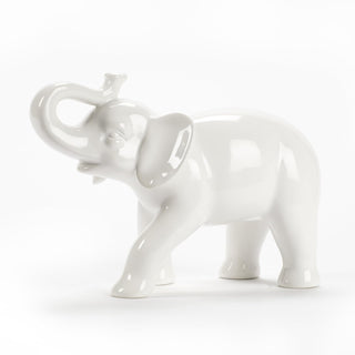 Abbott Collection  Ceramic Elephant Figurine, White (Large)