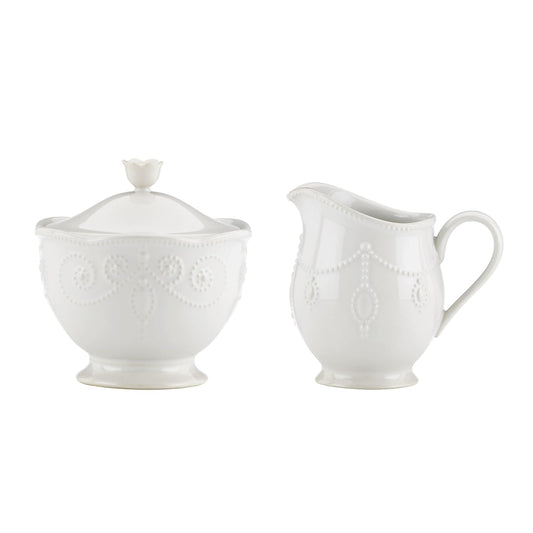 Lenox French Perle Sugar and Creamer, White - 822944
