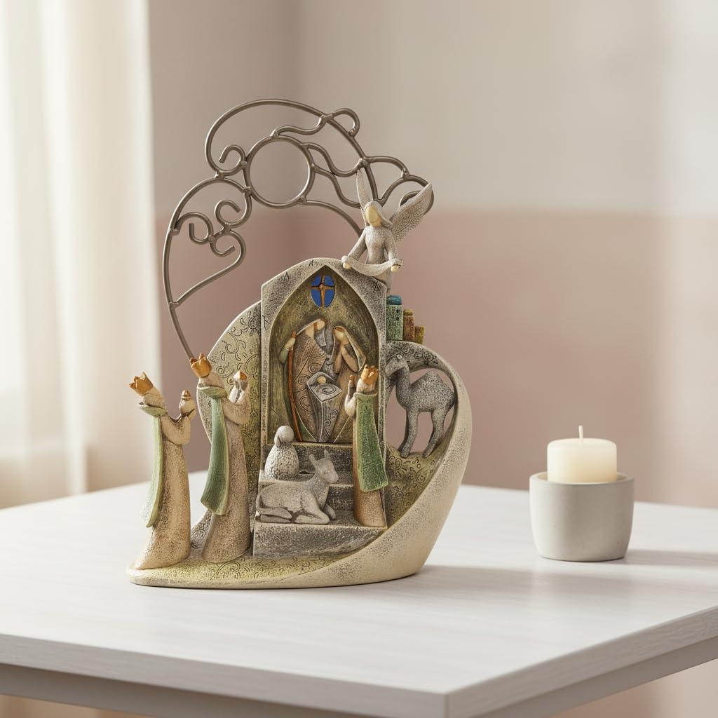 Comfy Hour The Story of Jesus Nativity Scene Collection Holy Family Christmas Nativity Scene Figurine, Small, Resin Stone