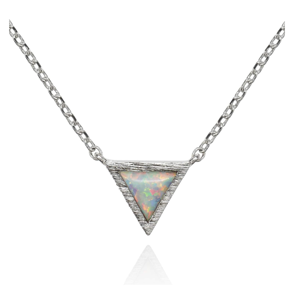 namana Necklace, White Opals, Chain,Elegant