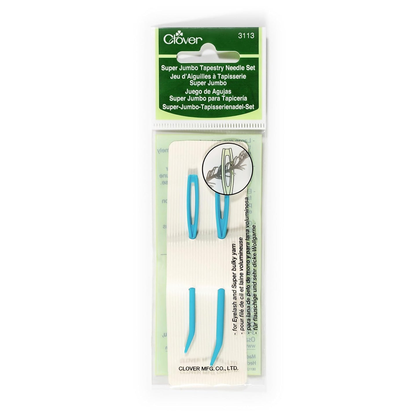 CLOVER Jumbo Tapestry Bent Tip Needles, 2 Sizes