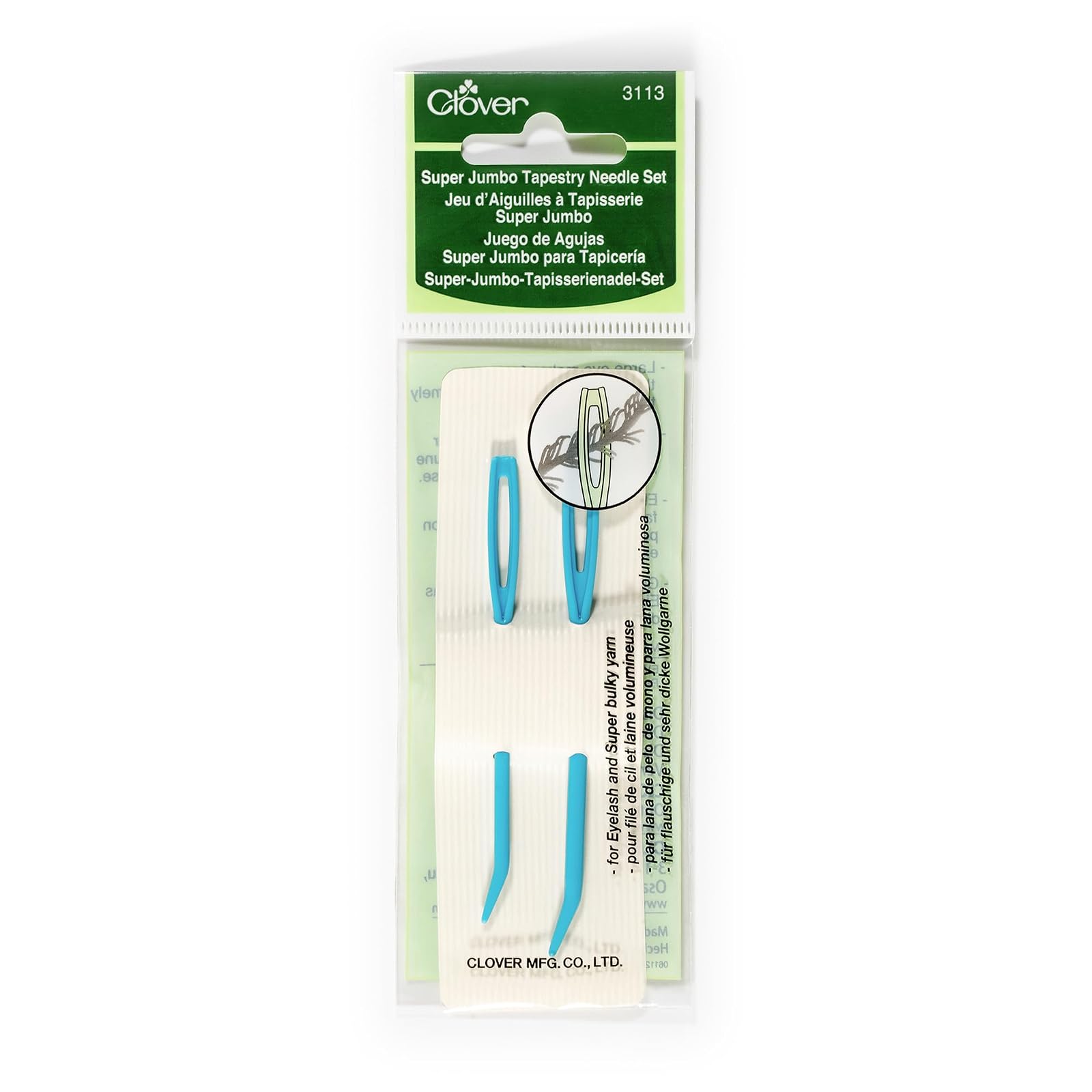 CLOVER Jumbo Tapestry Bent Tip Needles, 2 Sizes