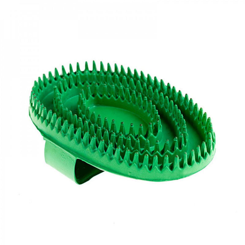 Horze Rubber Curry Comb - Size:Large Color:Green