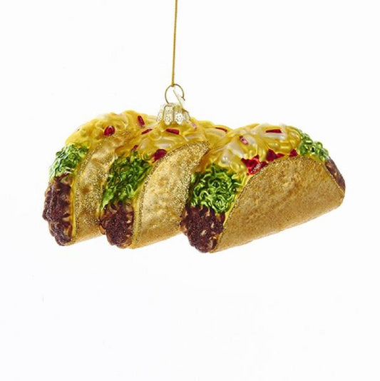 Kurt Adler NOBLE GEMS GLASS TACOS ORNAMENT