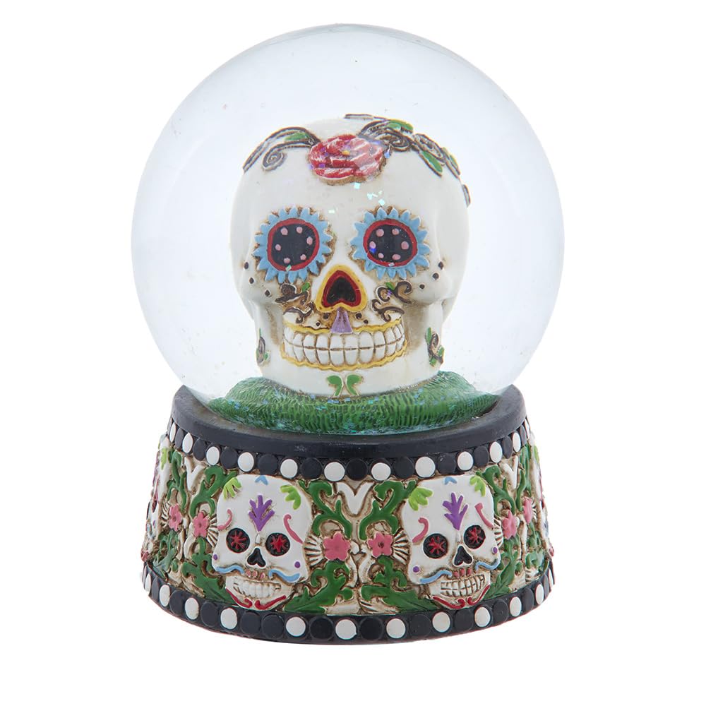 Kurt S. Adler Snow Globe, White & Green, Traditional