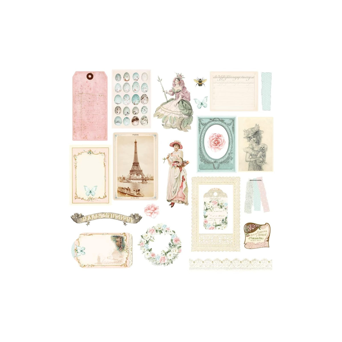 PRIMA MARKETING INC Card Stock, IndigoBeliever 1 sheet 12"x12", w/ foil details