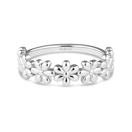 DEVATA Ring, 7, Silver 925/Daisy Flower FLM8331