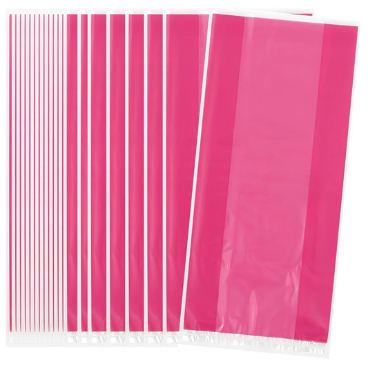 Unique Industries Hot Pink Cellophane Bags, 30ct