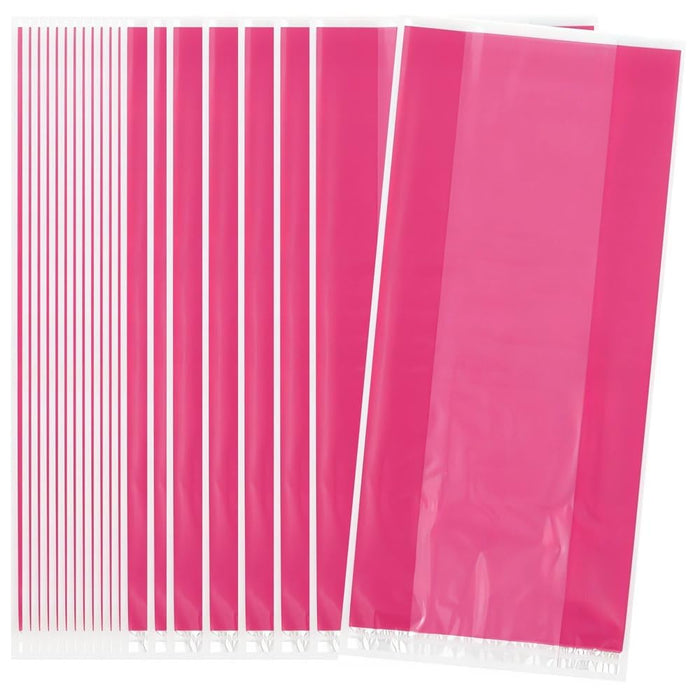 Unique Industries Hot Pink Cellophane Bags, 30ct