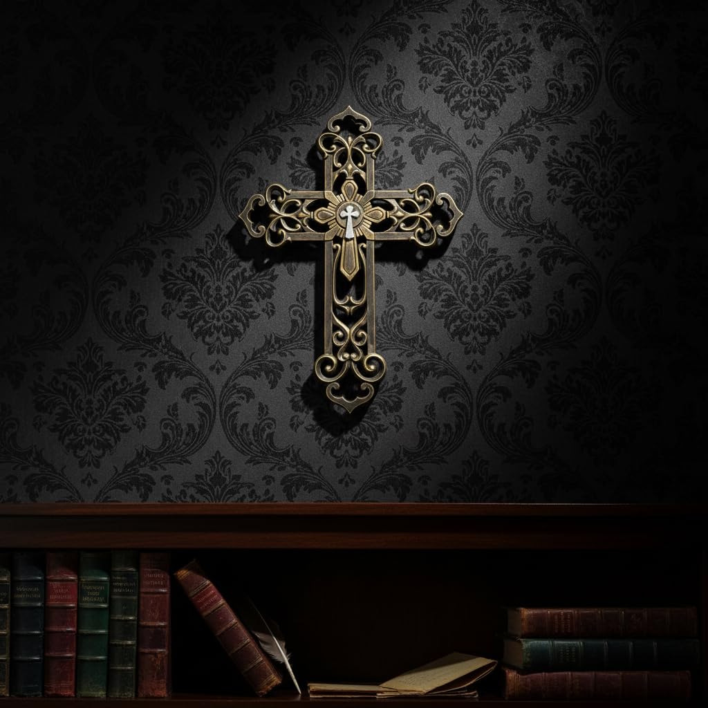 Comfy Hour 13.3 Inch Wall Crosses for Home Decor, Ornate Cross