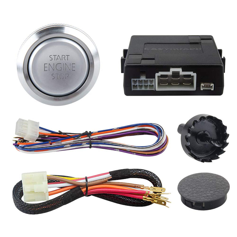 EASYGUARD ES002-P3 Push Engine Start button Module and keyless go System Compatible with car Alarm or keyless Entry System dc12v