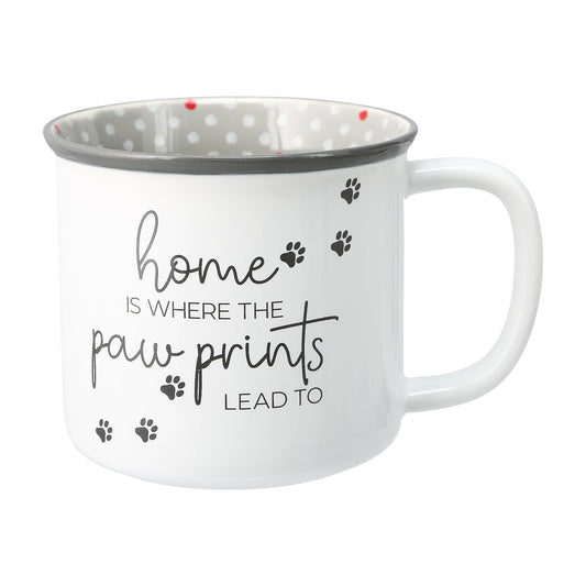 paviliongift Home is Where the Paw Prints Lead To Coffee Mug 18 oz