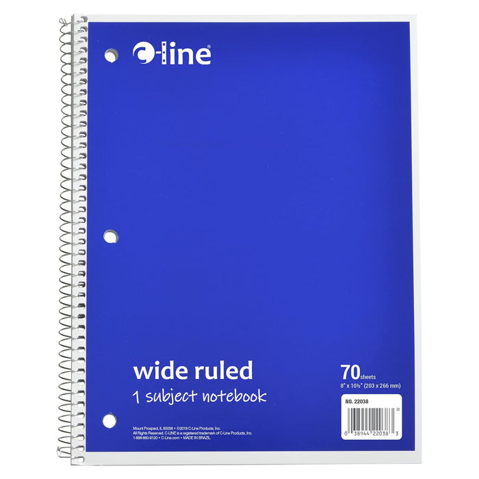 C-Line Blank Book, White, Durable,Spiral,Spiral-bound