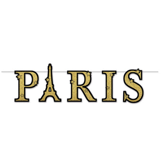 Beistle Banner, 9.5" - 11.5" x 4', Gold/Black